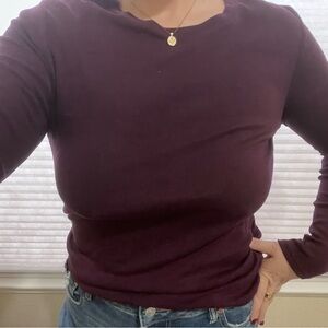 Women's Purple Long Sleeve Top